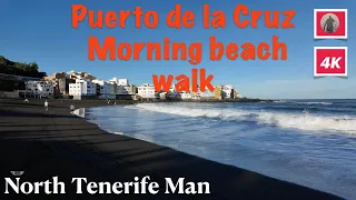 TENERIFE, Puerto de la Cruz, morning beach walk