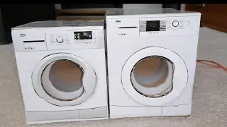 Cardboard beko toy washing machines spin