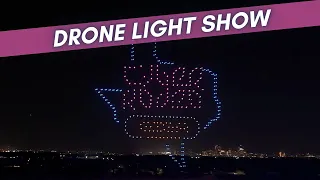 Drone Light Show at Cyber Rodeo | Tesla Giga Texas