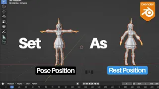 Set Current pose to Rest pose in blender Quick Tutorial