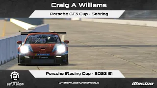 iRacing - 23S1 - Porsche GT3 Cup - Porsche iRacing Cup - Sebring - CAW