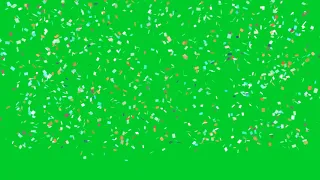 Confetti Party Popper Explosions on a Green Background HD1080