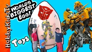 GIANT TRANSFORMER Surprise Egg with HobbyKids