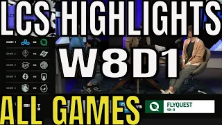 LCS Spring 2023 W8D1 Highlights ALL GAMES - C9 vs FLY,  GG vs FLY, 100 vs TSM, EG vs IMT, TL vs DIG