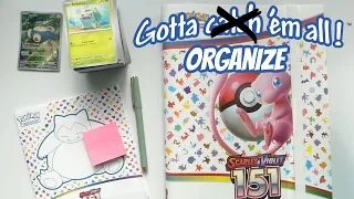 BUILD A BINDER WITH ME!!! ("SCARLET & VIOLET 151") | How I Organize My Pokémon TCG Sets