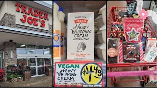 Trader Joe's New Vegan Whipping Cream! Taste Test and Seasonal Grocery Haul #TraderJoes #dairyfree