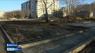 В Саяногорске сорвали сроки строительства нового сквера
