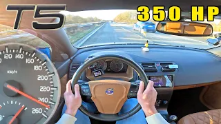 VOLVO S40 T5 has a 350HP ETHANOL INJECTED 2.5 TURBO on AUTOBAHN!