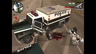 GTA SAN ANDREAS: INSANE SWAT SHOOTOUT + EPIC 6 STAR WANTED LEVEL RAMPAGE