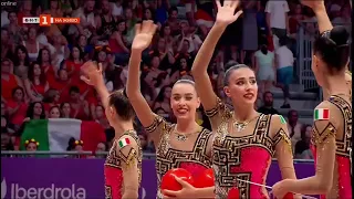 Team Italy 3 Ribbons 2 Balls Q 40th FIG Rhythmic Gymnastics World Championships Valencia 2023