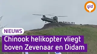 Landing van twee Chinook-helikopters zorgt voor spektakel