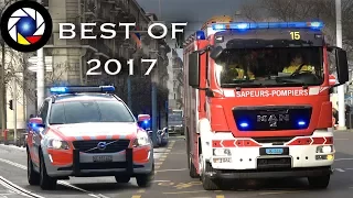 Police Cars & Fire Trucks responding ⎜BEST OF 2017⎟