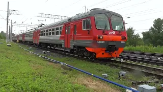 Электропоезд ЭД9МК-0095 прибывает на станцию Трофимовский-1