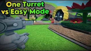 One Turret vs Easy Mode | Tower Defense Simulator