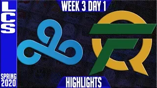 C9 vs FLY Highlights | LCS Spring 2020 W3D1 | Cloud9 vs FlyQuest