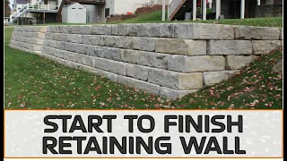 Building a 100’ Landscape Wall Start to Finish (High Format Grand Ledge Wall, Regular Steps)