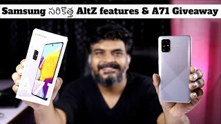 Samsung A71 New AltZ Life Features & A71 Silver Unboxing ll in Telugu ll