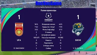 PES 2021 - Уфа 1 - 1 Сочи - Tinkoff Russian Premier Liga 20-21 год - Матч №16