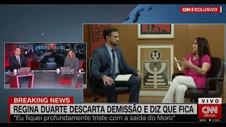 Regina Duarte dá chilique e abandona entrevista ao vivo na CNN Brasil