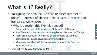 The New World of the Internet of Things (IoT) - March 2019 Webinar