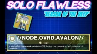 Solo Flawless LEGEND (NODE.OVRD.AVALON) Exotic Mission Under 30 Mins - Season Of The Deep Warlock