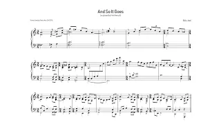 And So It Goes - Fred Hersch transcription