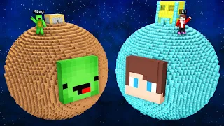JJ And Mikey POOR vs RICH PLANET Survival Battle in Minecraft Maizen