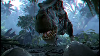 Dinosaur 3D Anaglyph 3D Jurassic Park Simulation HD 3D RED CYAN