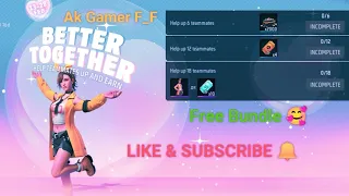 Better Together Help Up Teammates Free Fire/ Female Bundle kese milega/ Free Fire Help Up Teammates?