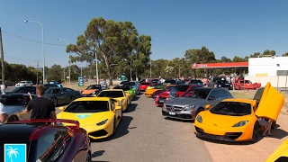 75+ Supercars Take Over Petrol Station!