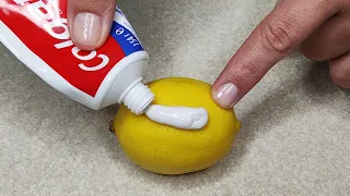 Нанесите зубную пасту на лимон 💥 И вы будете поражены результатом!