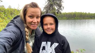 Alaska Cranberry Pickin' & Fishin' 🎣 || Homemade Cranberry Syrup || Visiting our Off Grid Cabin!