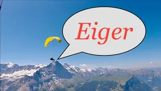 Paraglide beside the Eiger