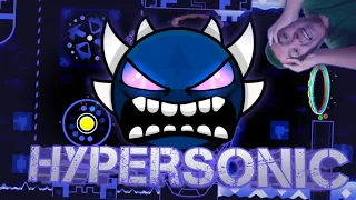(FIRST EXTREME!!!) Hypersonic 100% (Extreme Demon) by: Viprin & More - Geometry Dash