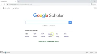 Link to Google Scholar