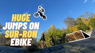 HUGE JUMPS ON SURRON EBIKE!