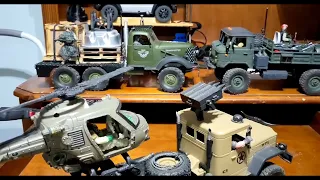 #WPL #GAZZ66 & #B16 & #JJRC Q60 2 Custom Trailer's Review B4 Run #rc #military #militar vehicles