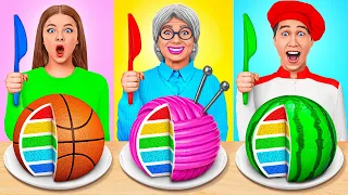 Me vs Grandma Cooking Challenge | Cake Decorating Challenge by Multi DO