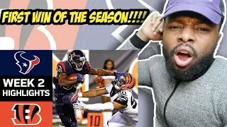 Texans vs  Bengals | NFL Week 2 Game Highlights Reaction