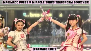 Magic x Warrior MagiMajo Pures| The Girls Transform with Miracle Tunes JP! (Fanmade Edit!)