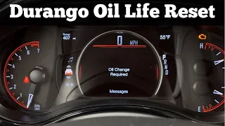 2014 - 2021 Dodge Durango - How To Reset Oil Life to 100% - Clear Oil Change Required Light Messsage