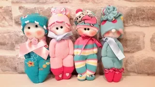 КУКЛЫ ИЗ НОСКОВ СВОИМИ РУКАМИ.. How to make a doll from a sock