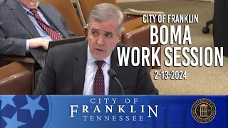 City of Franklin, BOMA Work Session 2-13-2024