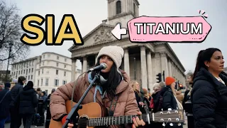 Her voice is AMAZING in the FREEZING COLD! | SIA - Titanium