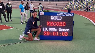 Letesenbet Gidey World Record 10.000m 29:01.03 at 2021 Ethiopian Olympic Trials