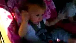 Little girl sleeps peacefully until she hears her favorite song