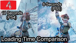 Horizon Zero Dawn PS4 vs PS5 Backwards Compatible load time Comparisons
