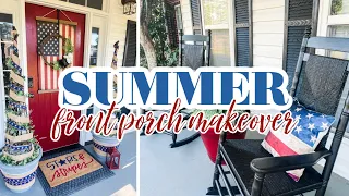 SUMMER FRONT PORCH MAKEOVER // EARLY SUMMER DECORATING 2024 // SUMMER FRONT PORCH 2024