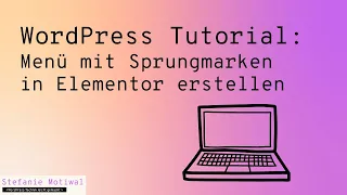 WordPress Menü mit Sprungmarken / Anker in Elementor erstellen