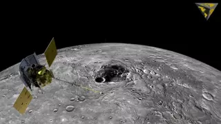 Messenger's final image before crashing into the surface of Mercury